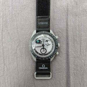 Omega X Swatch Bioceramic Moonswatch Mission To Earthphase Watch